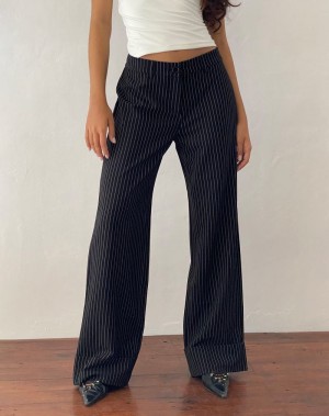 Women's Motel Rocks Abba Low Rise Trousers Black | CDI6470HP