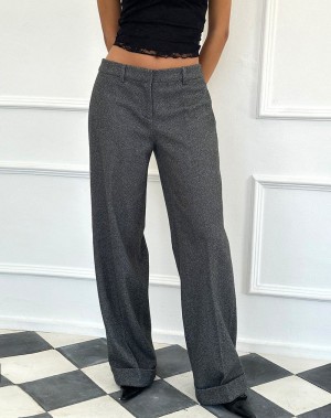 Women's Motel Rocks Abdel Faux Wool Tailored Trousers Grey | LQK4134FT