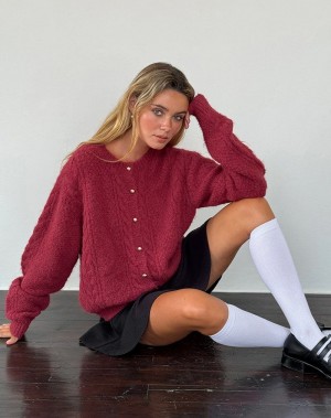 Women's Motel Rocks Aceso Cardigan Red | ECW6514YP