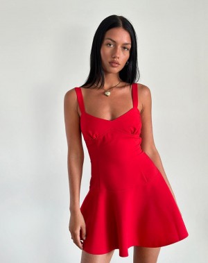 Women's Motel Rocks Audra Mini Dress Red | ELZ771FI