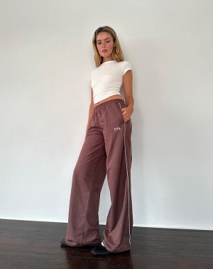 Women's Motel Rocks Benton Wide Leg Joggers White | IFJ8137FA