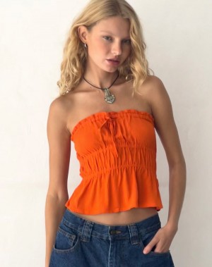 Women's Motel Rocks Cove Bandeau Orange | CVW4524MB