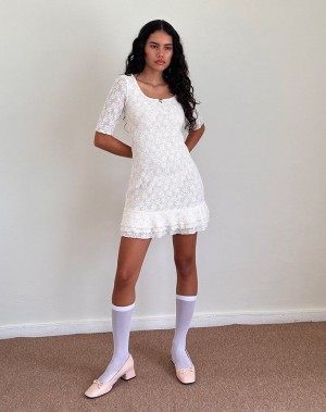 Women's Motel Rocks Fredrika Mini Dress White | VID6785BC