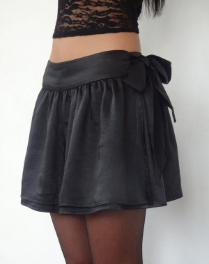 Women's Motel Rocks Habema Wrap Mini Skirts Black | EZY7473GQ