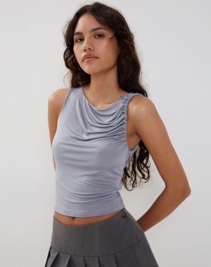 Women's Motel Rocks Hagne Top Vest Silver | GGV9834NQ