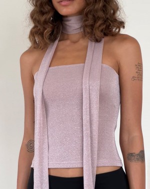 Women's Motel Rocks Jeldia And Scarf Set Bandeau Pink | SYV5713PR