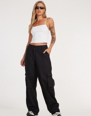 Women's Motel Rocks Jita Cargo Trousers Black | CWA587KE