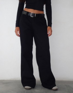 Women's Motel Rocks Kaomy Wide Leg Trousers Black | RZD6213BR