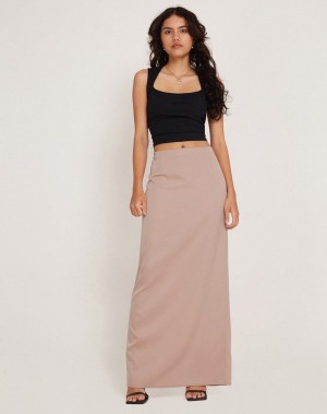 Women's Motel Rocks Layla Maxi Skirts Pink | ZTD328CO