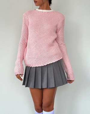 Women's Motel Rocks Ranvir Knitted Jumpers Pink | TWY672MW