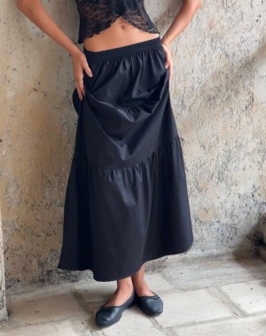 Women's Motel Rocks Remax Maxi Skirts Black | JAR9014ON