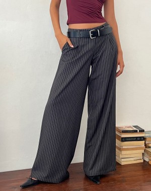 Women's Motel Rocks Sagawa Tailored Trousers Dark Grey | EDU450KI