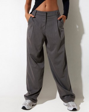 Women's Motel Rocks Sakaria Wide Leg Trousers Grey | ENK7031GV