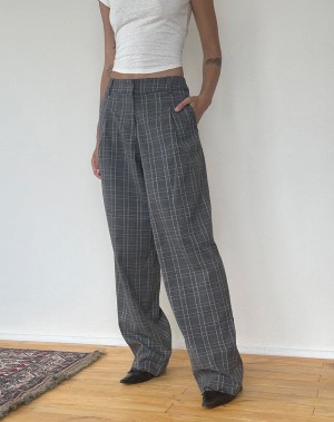 Women's Motel Rocks Sakaria Wide Leg Trousers Grey | WUJ6975KR