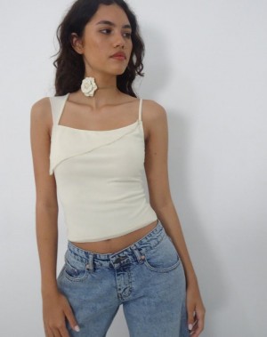 Women's Motel Rocks Sambu Top Vest White | NZZ6783ZM