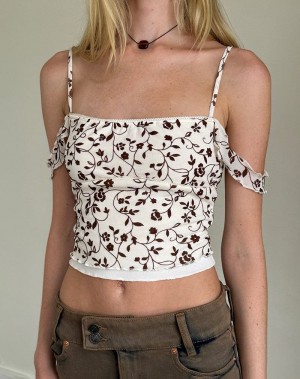 Women's Motel Rocks Tavisha Cami Tank Top Brown | YAW8790KZ