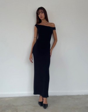 Women's Motel Rocks Tehyun Maxi Dress Black | FFZ3776VU