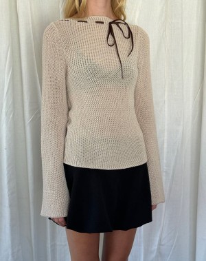 Women's Motel Rocks Valorie Knit Jumpers Beige | XKD3939RR