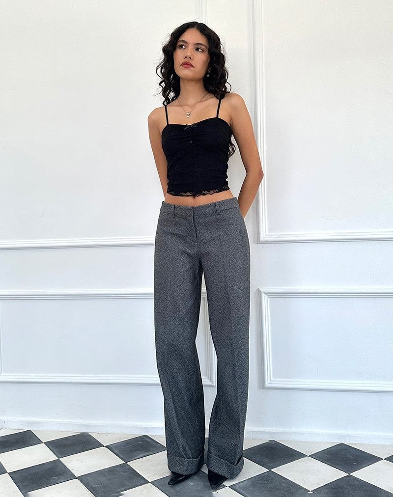 Women's Motel Rocks Abdel Faux Wool Tailored Trousers Grey | LQK4134FT