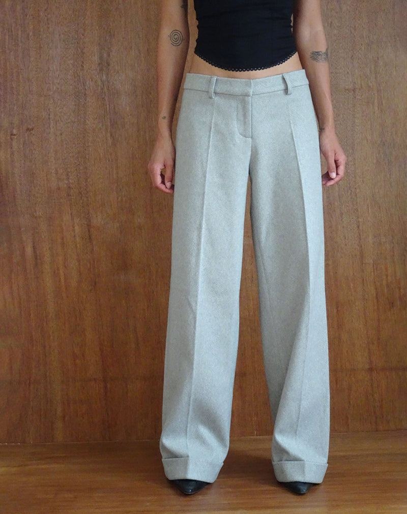 Women\'s Motel Rocks Abdel Faux Wool Tailored Trousers Grey | HQS5863VL