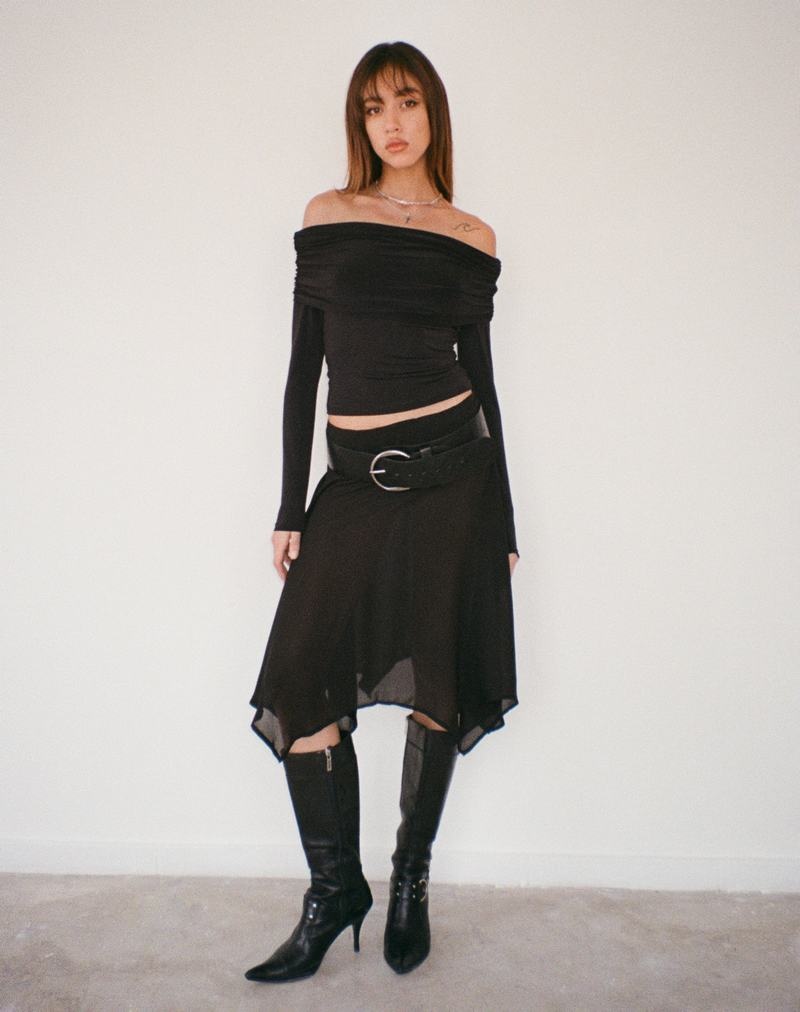 Women's Motel Rocks Albertha Midi Skirts Black | APH4751BJ