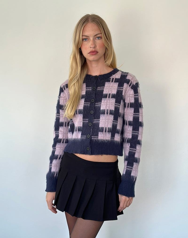 Women's Motel Rocks Anzio Button Up Cardigan Navy Pink | CXW3474ME