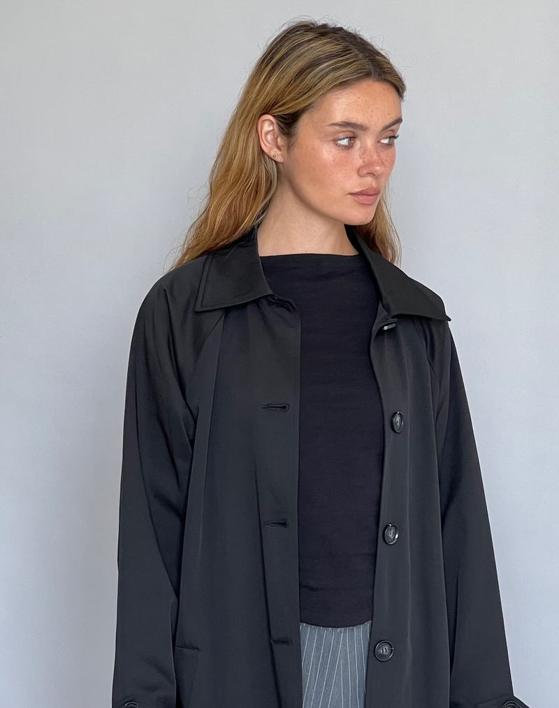 Women's Motel Rocks Assa Trench Coat Black | NZX5294GG