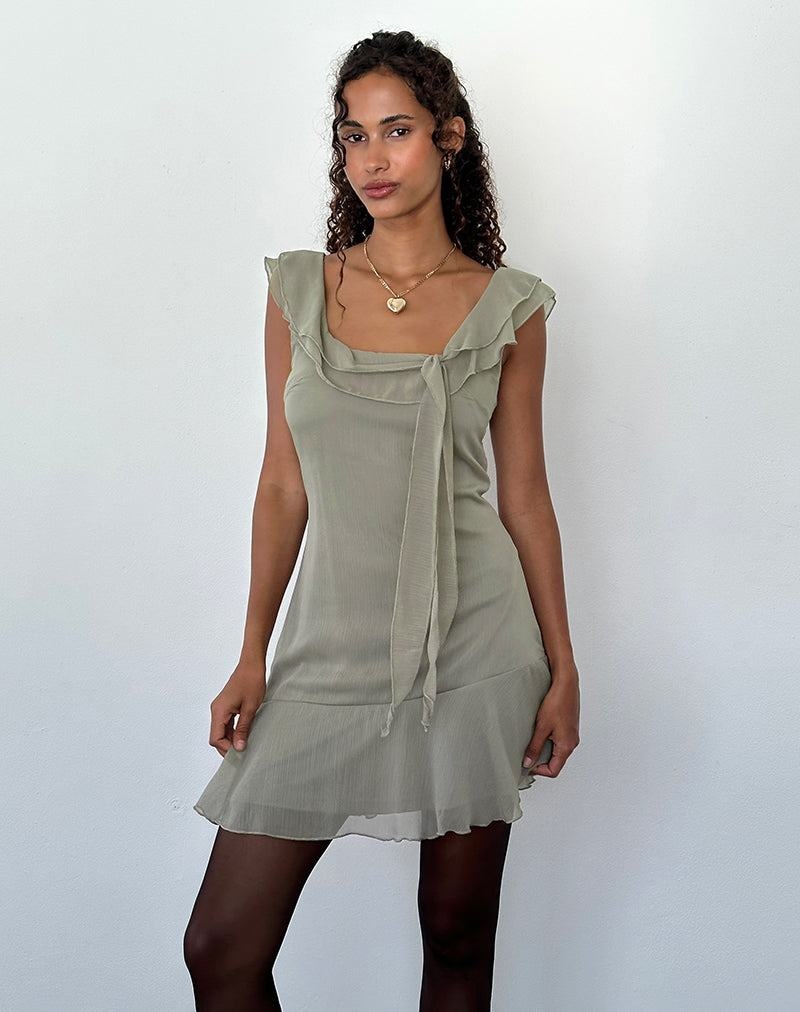 Women's Motel Rocks Binita Mini Dress Green | HUF1782CB