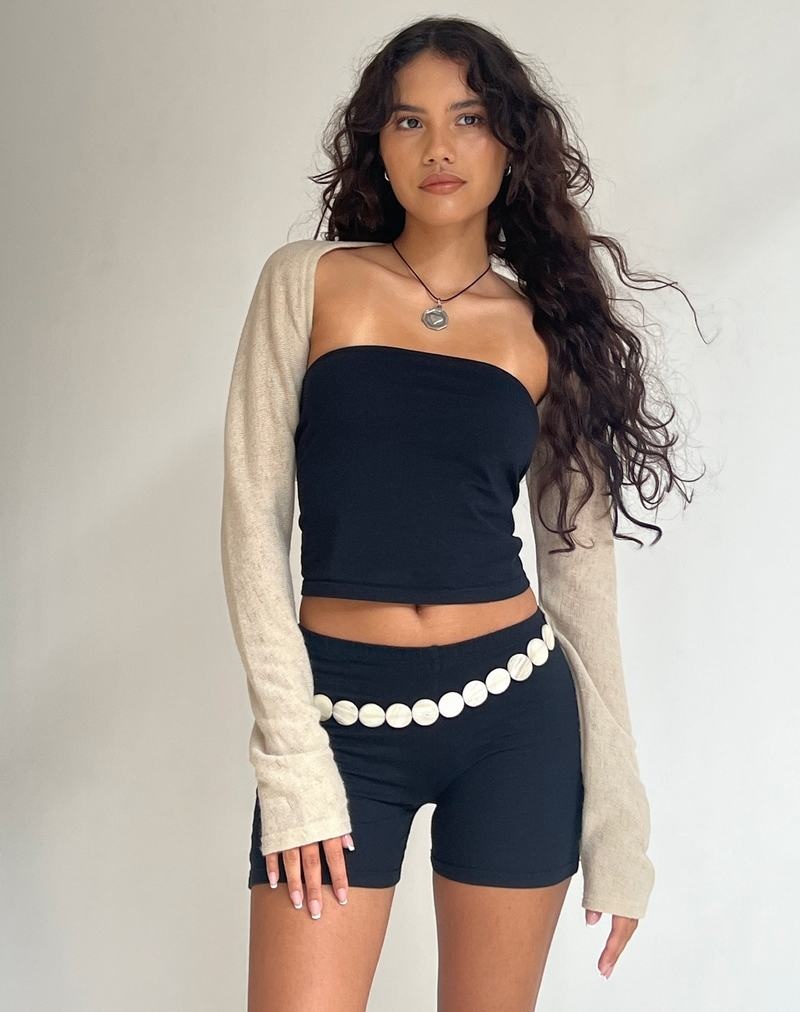 Women's Motel Rocks Dalika Knitted Shrug T Shirts Beige | UBZ12NK