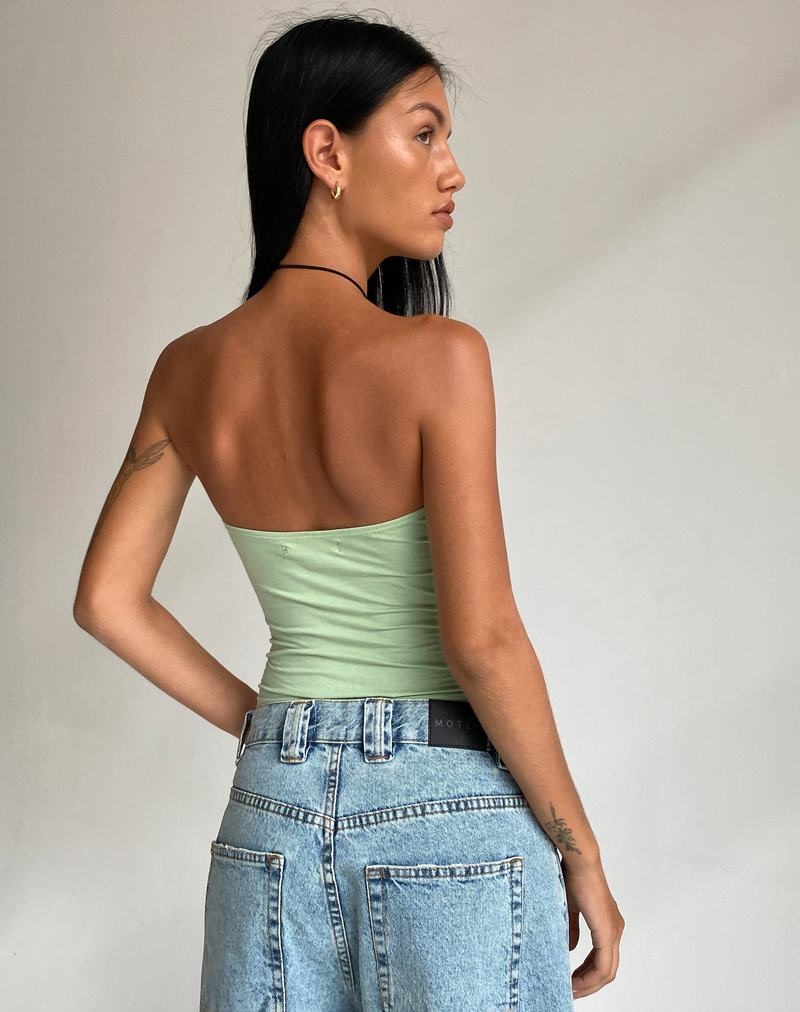 Women's Motel Rocks Dayu Crop Bandeau Silver Green | YUF6782KD