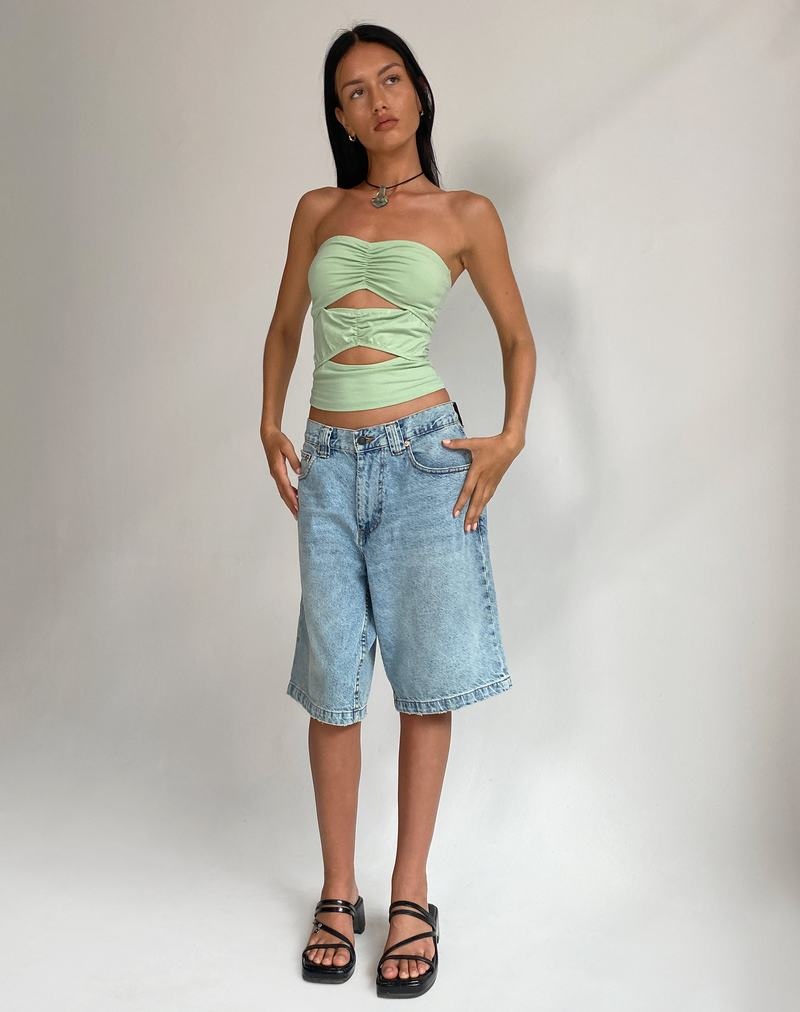 Women's Motel Rocks Dayu Crop Bandeau Silver Green | YUF6782KD