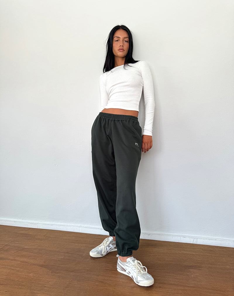 Women's Motel Rocks Em Joggers Green Light Grey | FEL8658GP