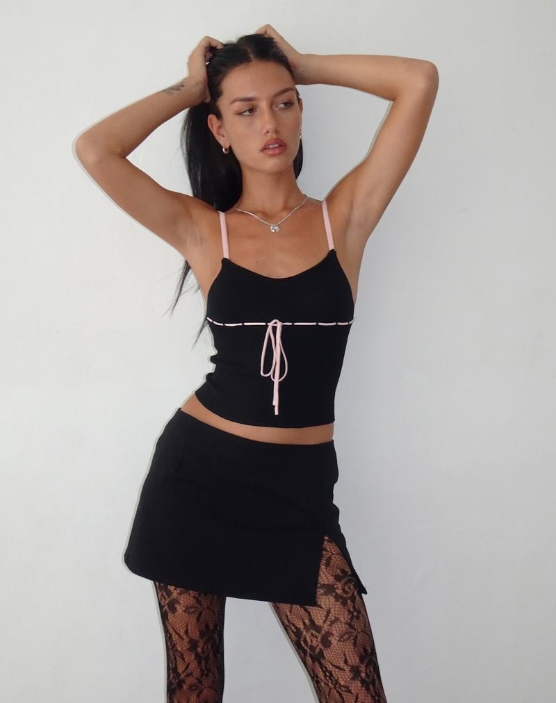 Women's Motel Rocks Emonie Cami Tank Top Black Pink | ZSP2971WE