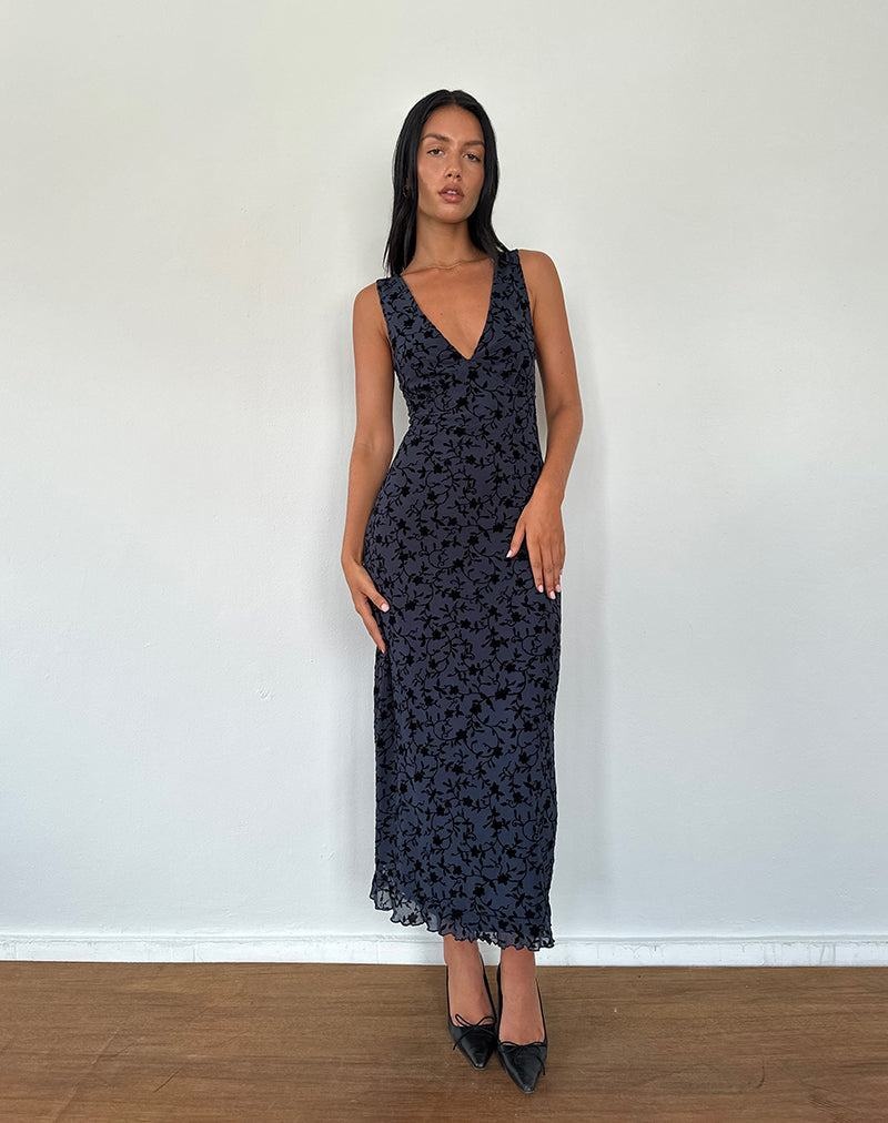 Women's Motel Rocks Gabriela Midi Dress Navy | PMN8741XE