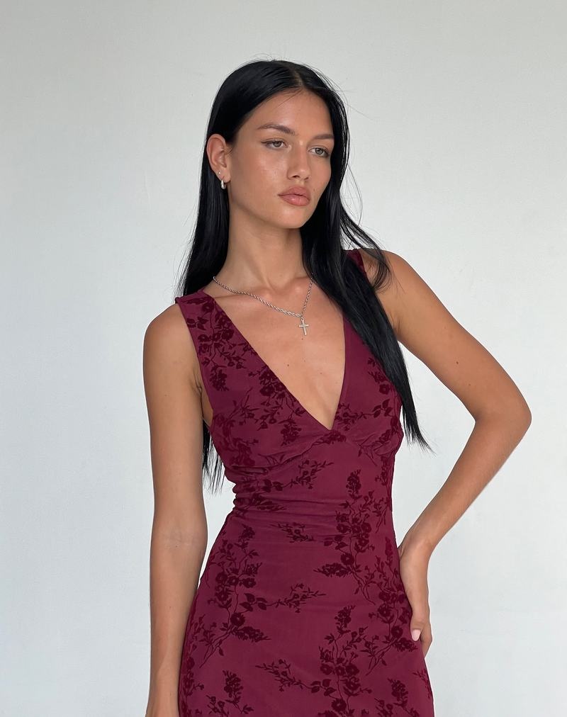 Women's Motel Rocks Gabriela Midi Dress Red | YES6179ID