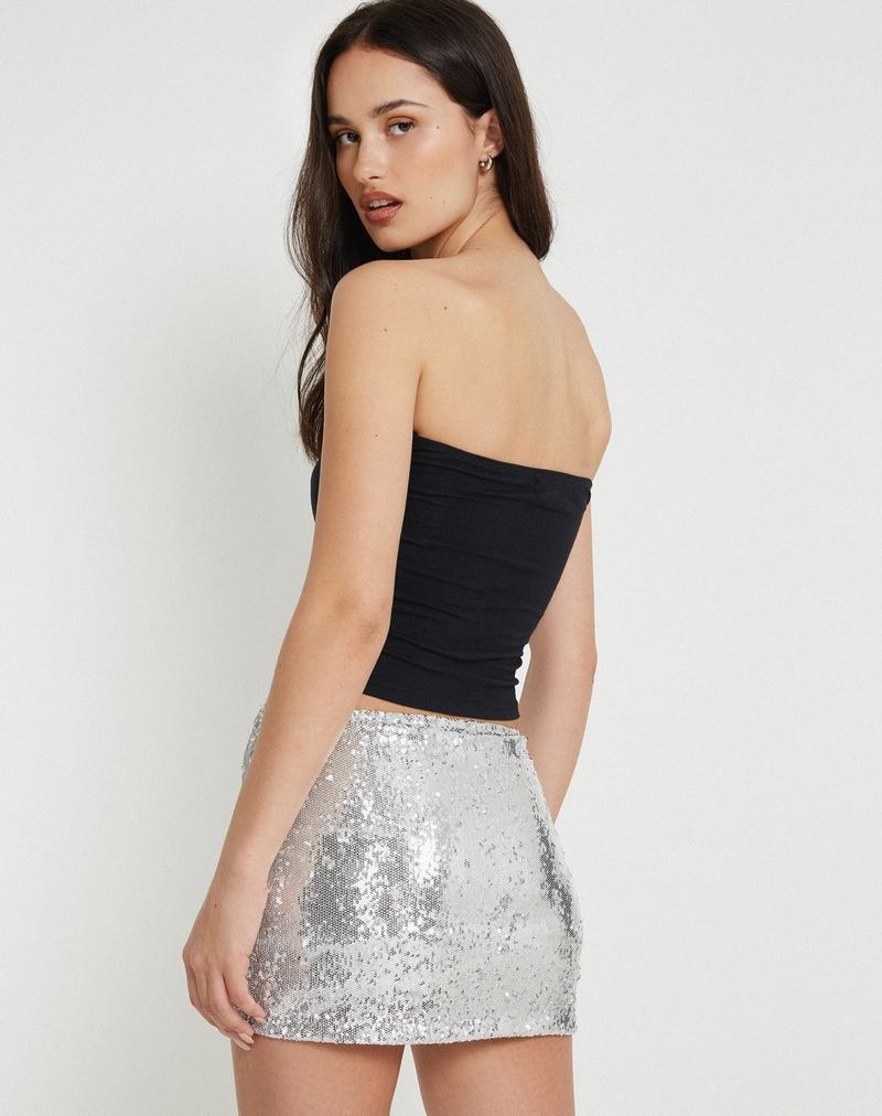 Women's Motel Rocks Guida Mini Skirts Silver | FAT4198HA