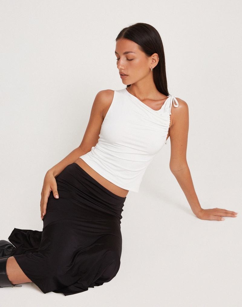 Women's Motel Rocks Hagne Crop Top Vest White | ZLF886XK