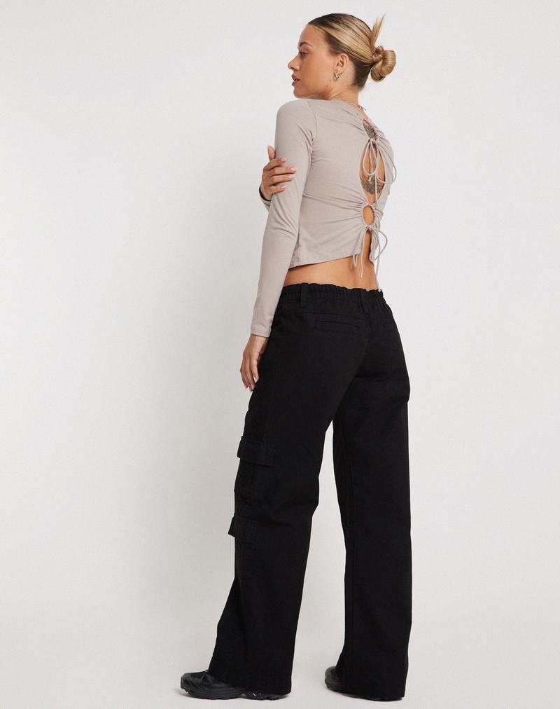 Women's Motel Rocks Hansa Cargo Trousers Black | VIX621WN