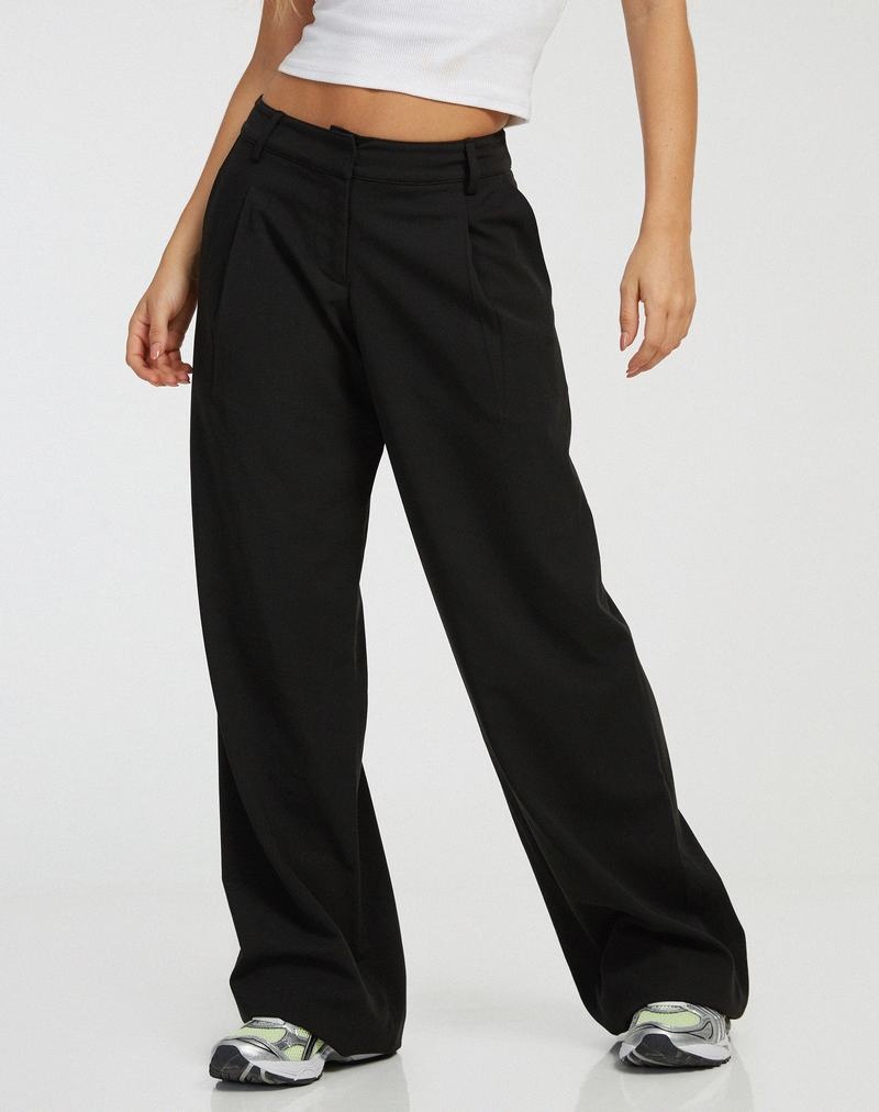 Women's Motel Rocks Hondra Wide Leg Trousers Black | QBS8968FS