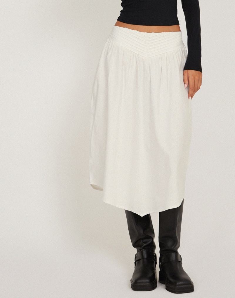 Women's Motel Rocks India Midi Skirts White | KBT60100ID