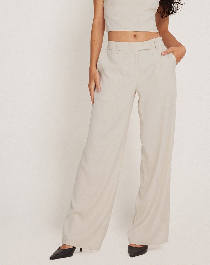 Women's Motel Rocks Jabba Trousers Light Cream White | UIM2129HA