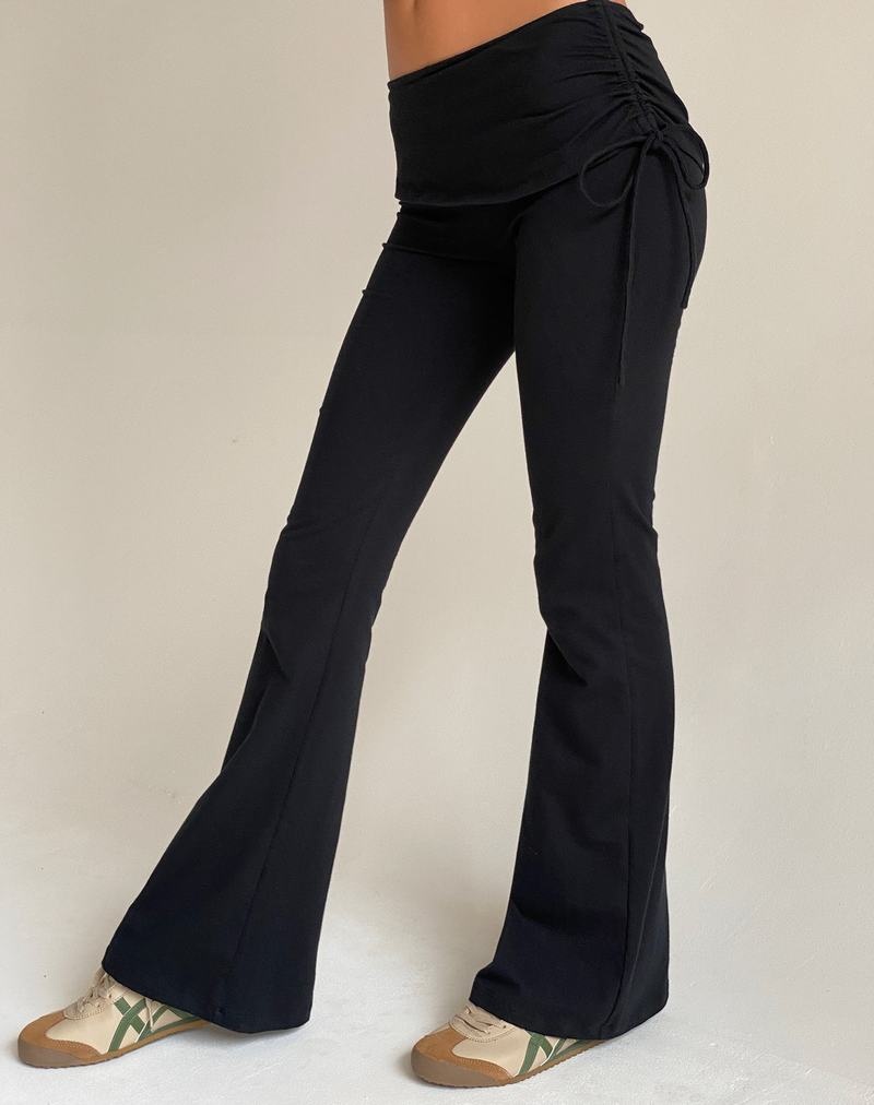 Women's Motel Rocks Jacie Jersey Flare Trousers Black | CFF9961PW