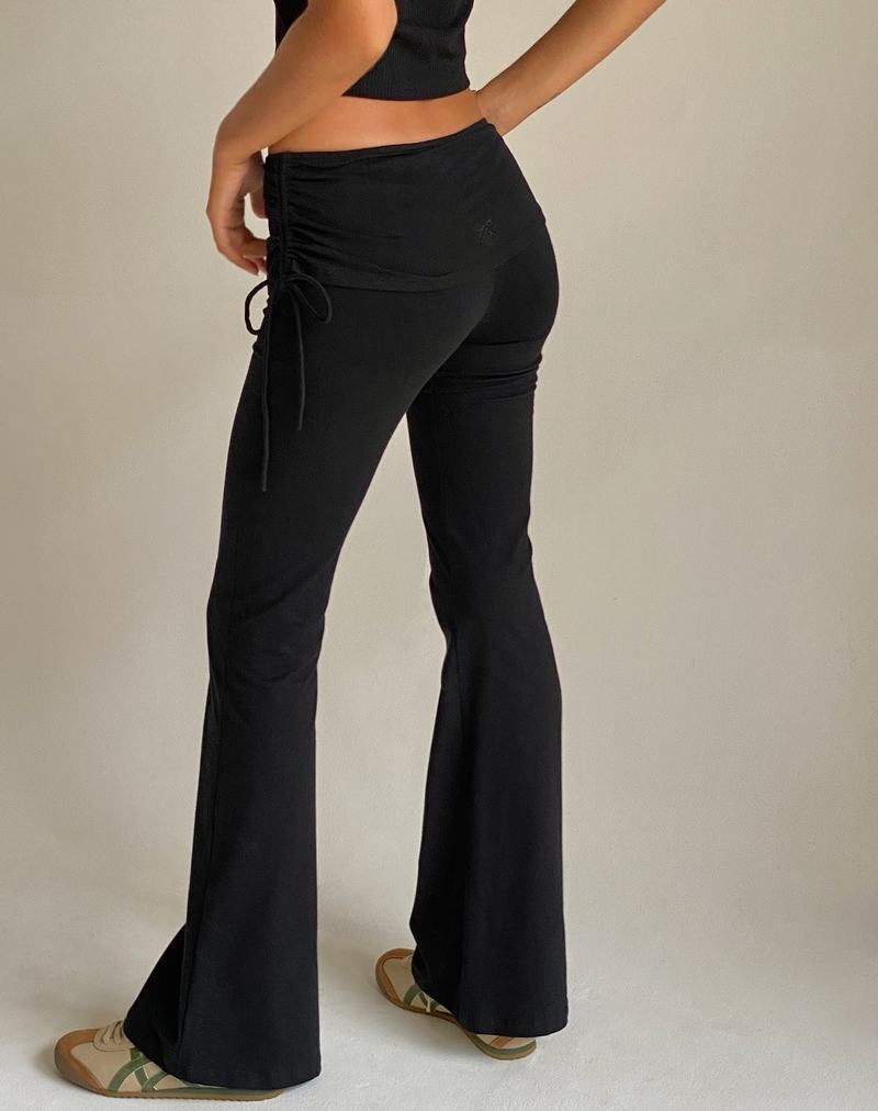 Women's Motel Rocks Jacie Jersey Flare Trousers Black | CFF9961PW