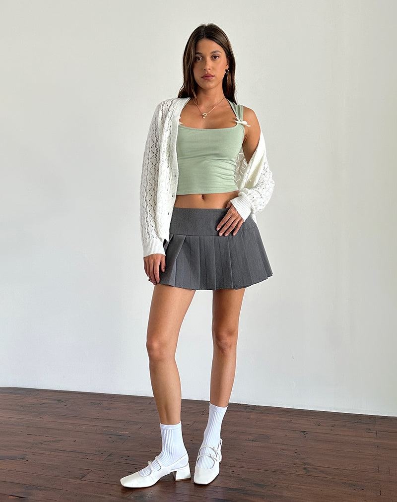 Women's Motel Rocks Jiniso Cropped Tops Green White | JXH5728VS