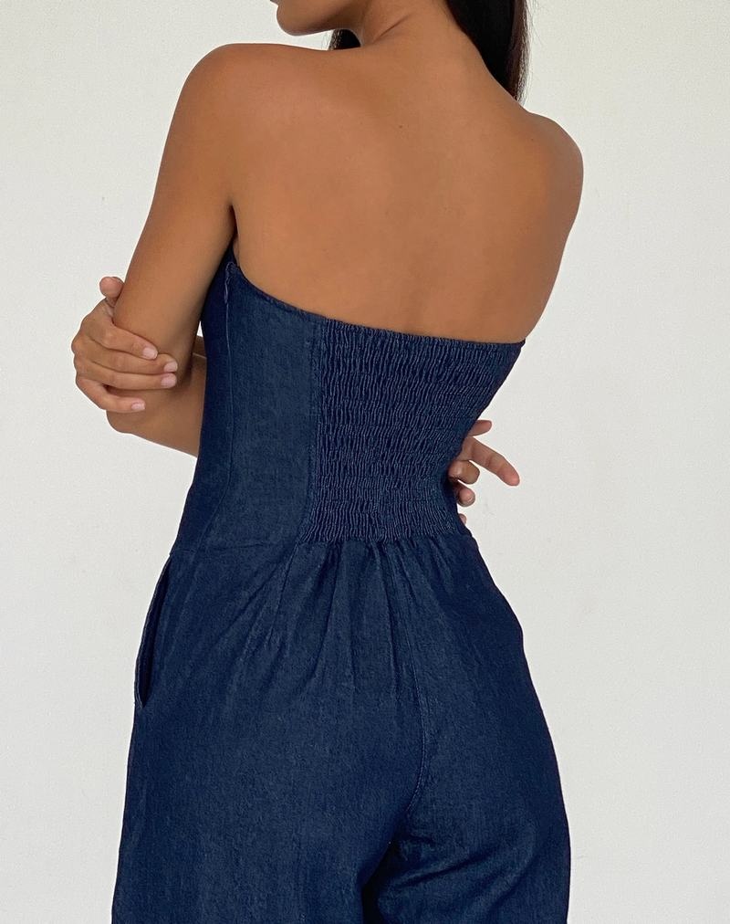 Women's Motel Rocks Kyaria Jumpsuit Dark Blue | UHW8659YG