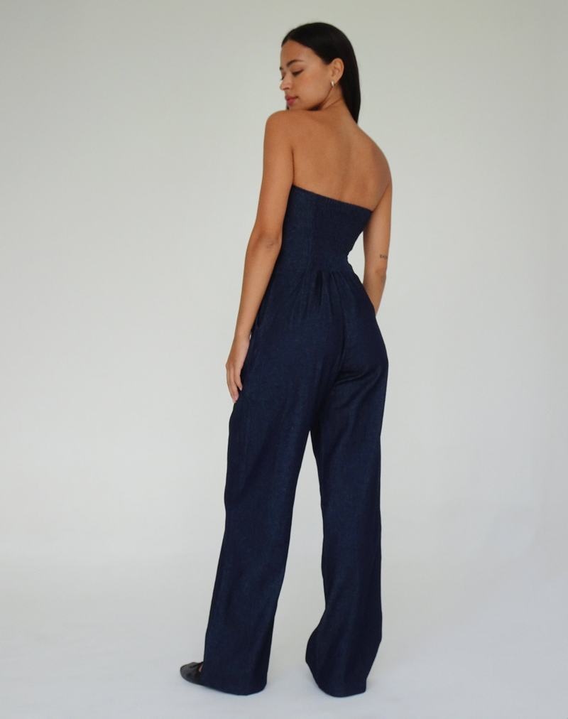 Women's Motel Rocks Kyaria Jumpsuit Dark Blue | UHW8659YG