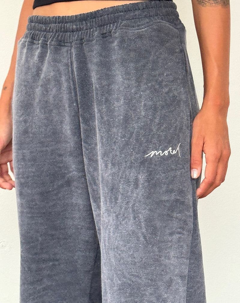 Women's Motel Rocks Loose Joggers Black White | TPY4466MT