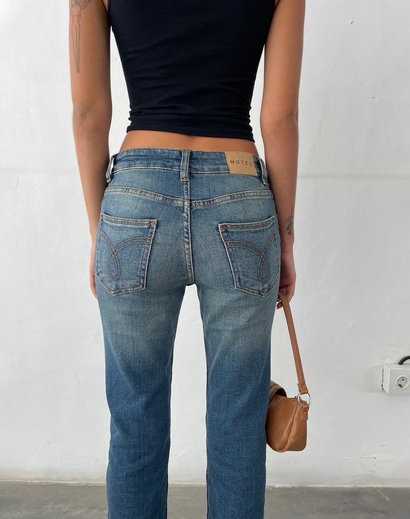 Women's Motel Rocks Low Rise Bootleg Jeans Blue | AJR5337CN