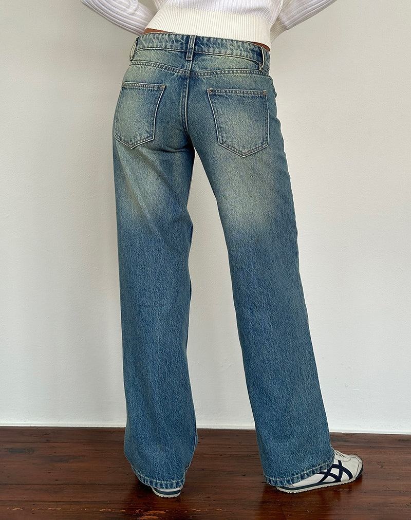 Women's Motel Rocks Low Rise Parallel Jeans Green | ZVY7054QC