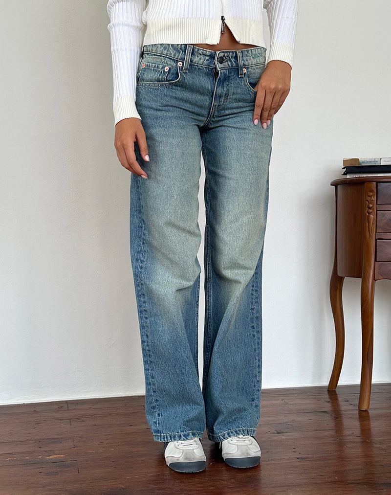 Women's Motel Rocks Low Rise Parallel Jeans Green | ZVY7054QC